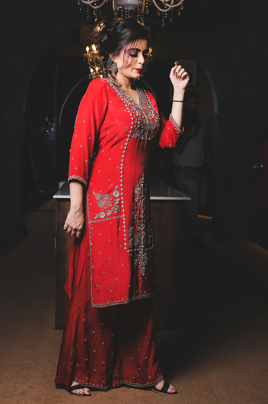 Zari Embroidered Festive Salwar Suit Set