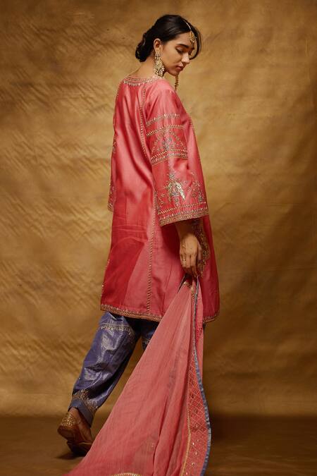 Bunka Purple Cotton Silk Kurta Set – Handcrafted Elegance