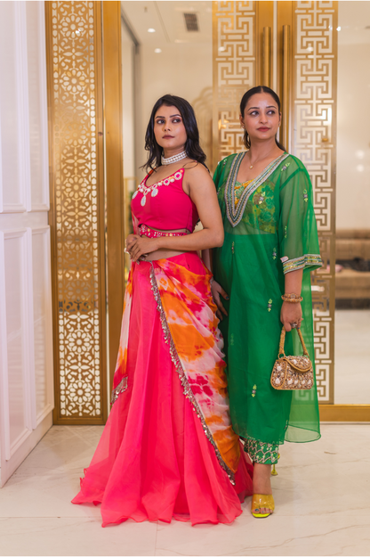 Royal Hibiscus Signature Lehenga