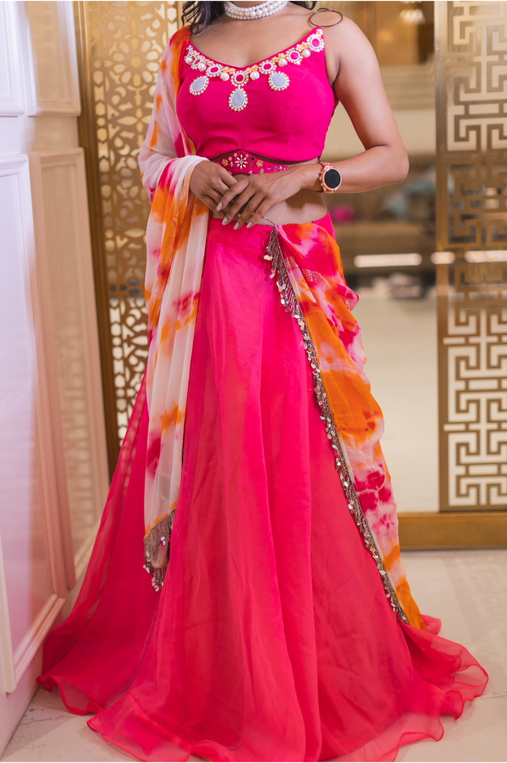 Royal Hibiscus Signature Lehenga