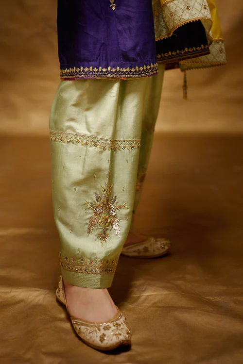 Amna – Purple Embroidered Salwar Kurta Set