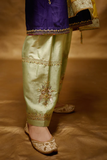 Amna – Purple Embroidered Salwar Kurta Set