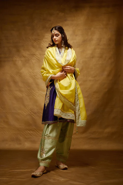 Amna – Purple Embroidered Salwar Kurta Set
