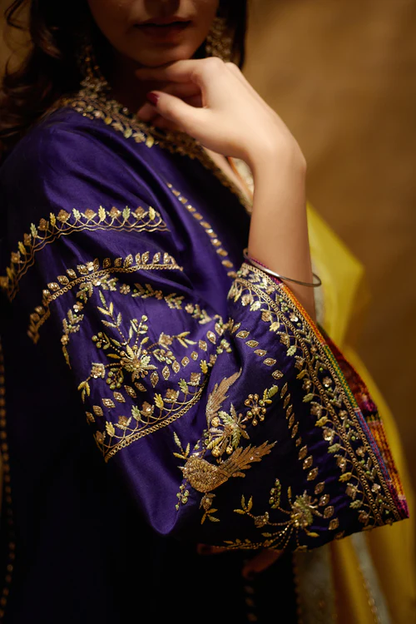 Amna – Purple Embroidered Salwar Kurta Set
