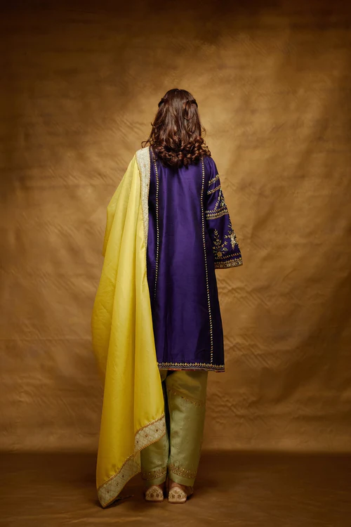 Amna – Purple Embroidered Salwar Kurta Set