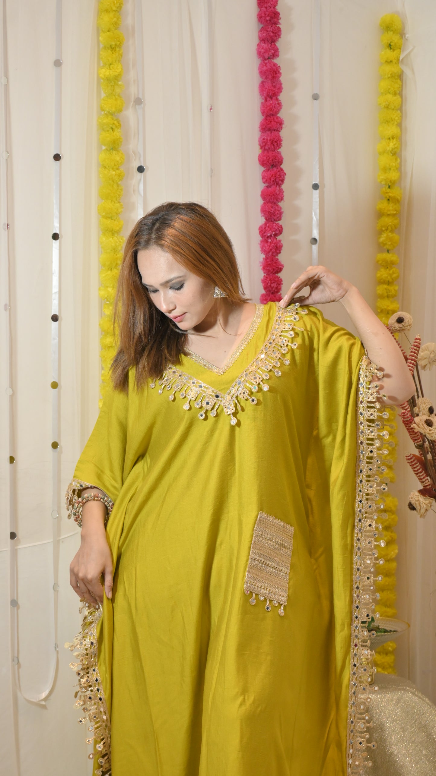 Gold Zari & Gota Work Saree – Rakhi Edit ’25 | Rivaaz by Sakshi