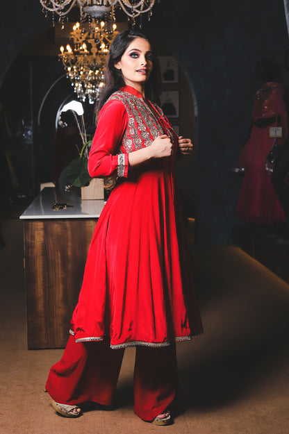 Zari Embroidered Festive Salwar Suit Set