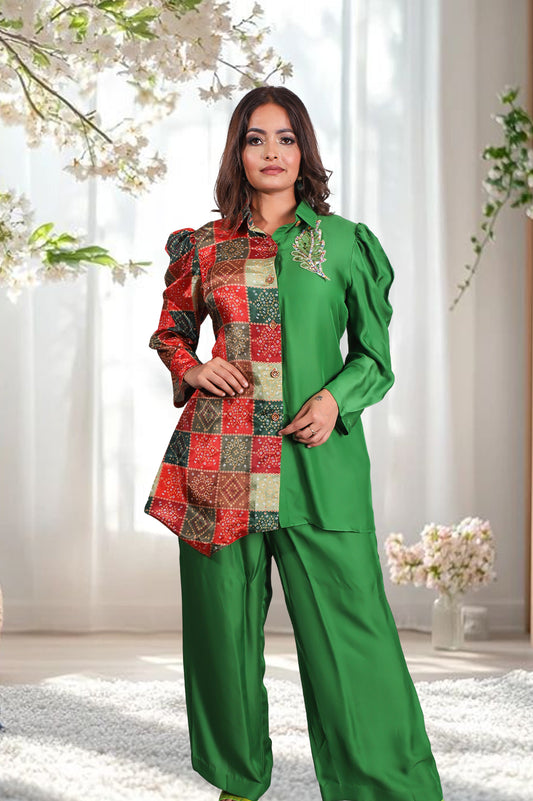 Emerald Heritage Patchwork Co-Ord Set