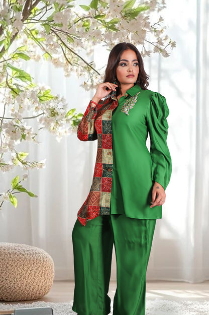 Emerald Heritage Patchwork Co-Ord Set