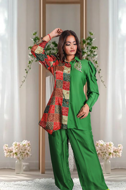 Emerald Heritage Patchwork Co-Ord Set