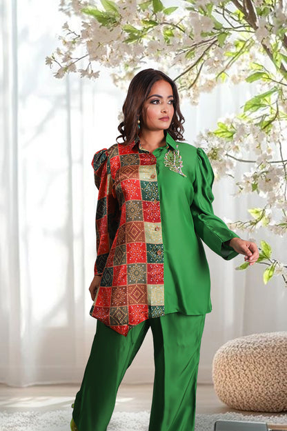Emerald Heritage Patchwork Co-Ord Set