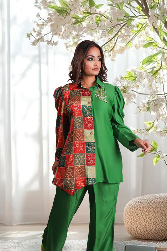 Emerald Heritage Patchwork Co-Ord Set