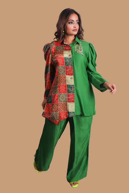 Emerald Heritage Patchwork Co-Ord Set