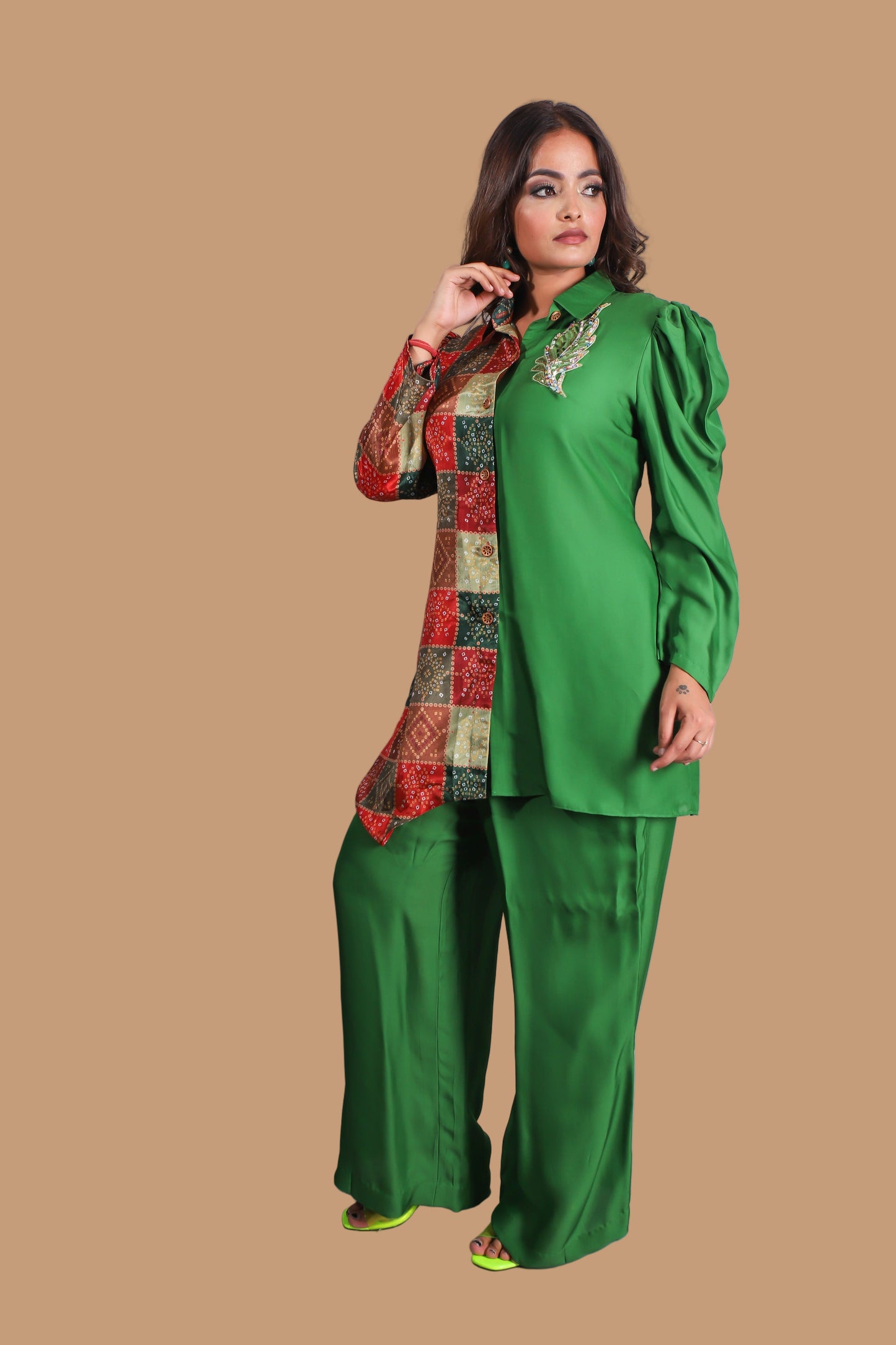 Emerald Heritage Patchwork Co-Ord Set