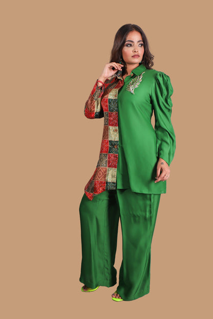 Emerald Heritage Patchwork Co-Ord Set