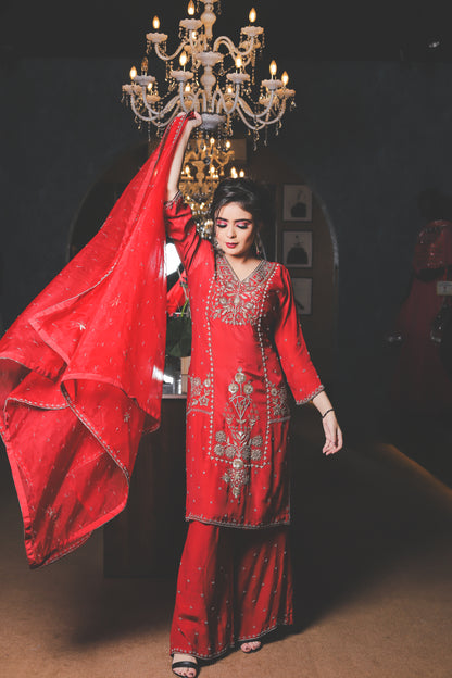 Zari Embroidered Festive Salwar Suit Set