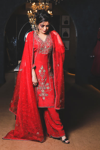 Zari Embroidered Festive Salwar Suit Set