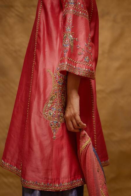 Bunka Purple Cotton Silk Kurta Set – Handcrafted Elegance